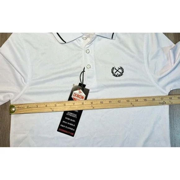 Dixxon Flannel Co Polo Shirt Mens White G-Sport Performance Golf Casual NWT XS - Picture 4 of 8